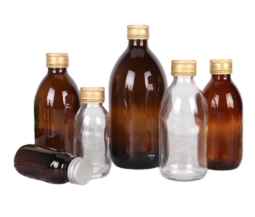 Various color 100ml cough syrup bottle