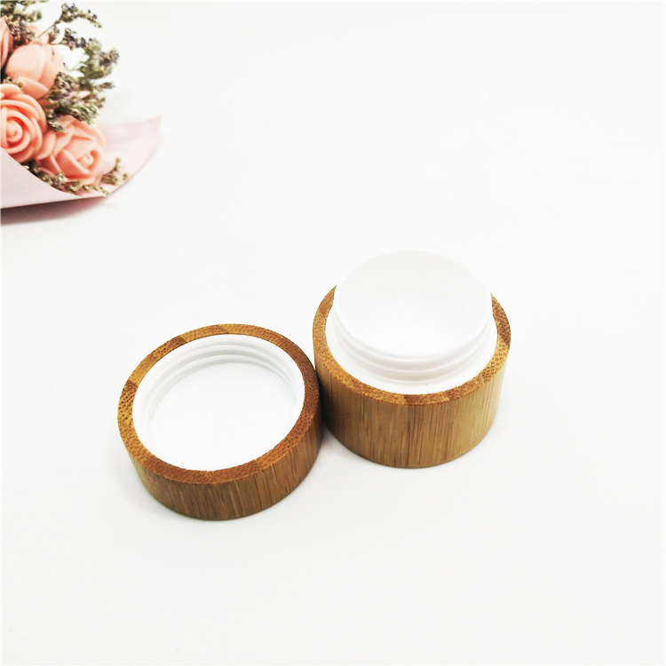 Various colors 5g 10g 15g 20g 25g 30g 50g 60g100g cream glass jar for glass cosmetic jar with bamboo lid