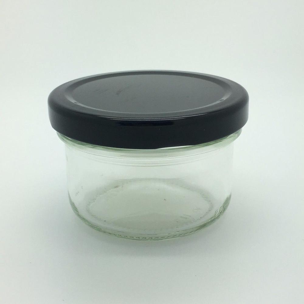 Verrine wide mouth jars mason 4oz honey glass jar with screw metal lid