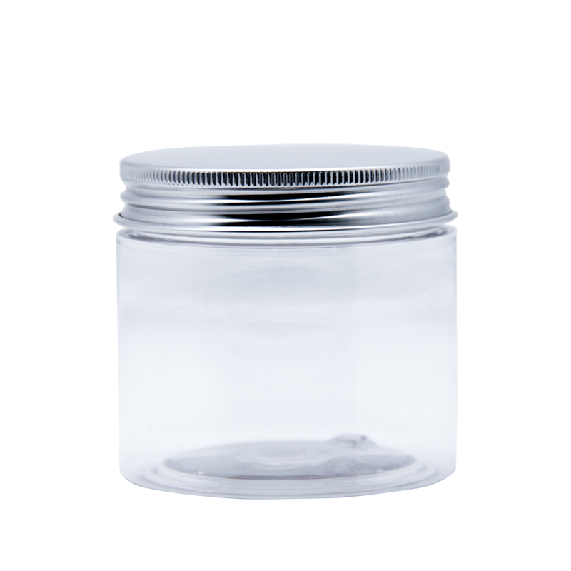Very Cheaper Transparent Plastic Jar For Packing Cosmetic With Sliver Cap