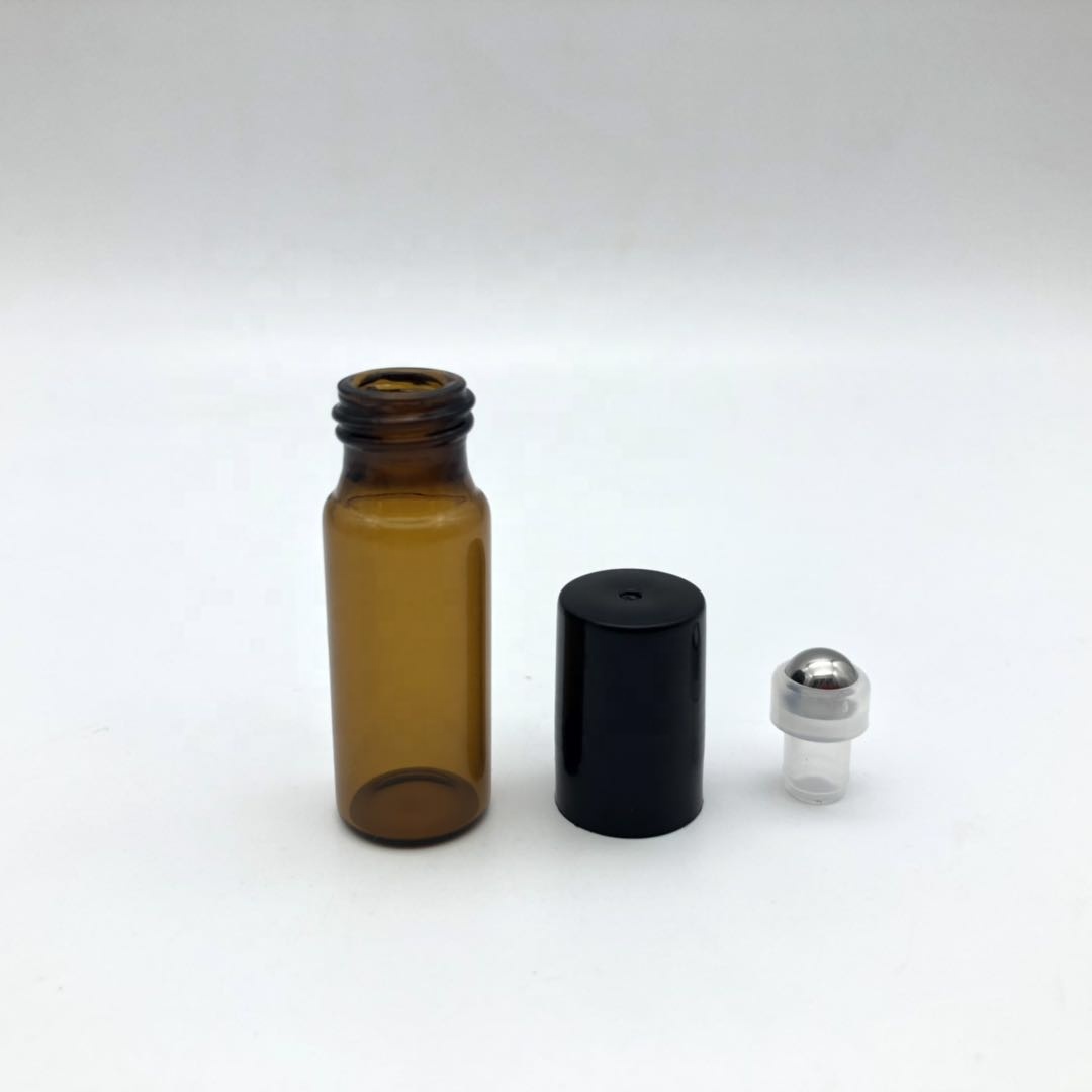 Vial Bottle Amber Roll on Glass 5ml Rubber Dropper Essential Oil Personal Care Blue Reply Whithin 12 Hours Offset Printing Small