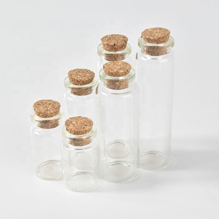 Vial glass clear test tube with cork bottle glass