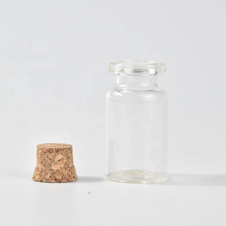 Vial glass clear test tube with cork bottle glass