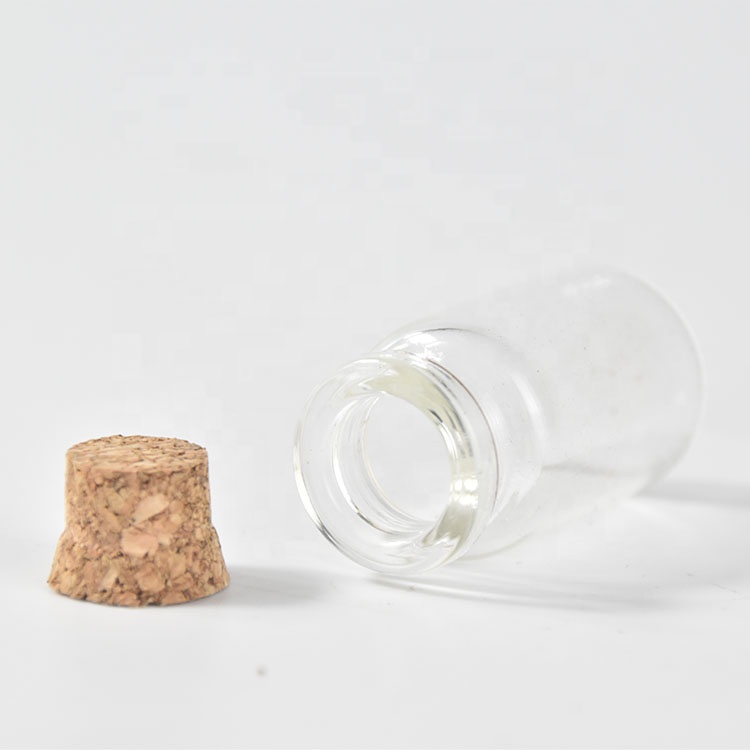 Vial glass clear test tube with cork bottle glass