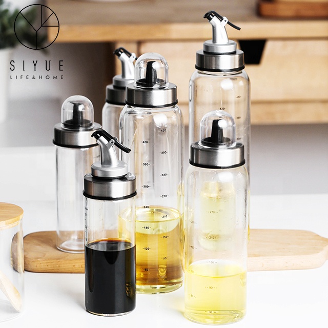 Vinegar Dispenser Empty Sauce Spice Condiment Bottles Kitchen Cooking Olive Measuring Dropper Glass Bottle Oil Dispenser 1773