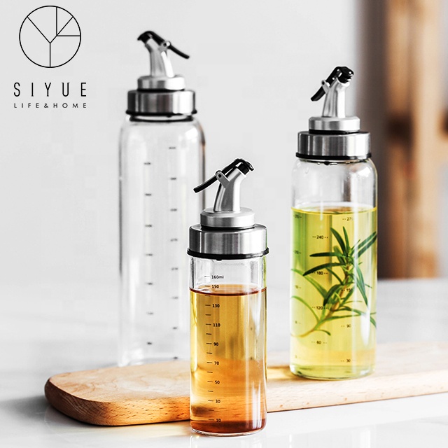 Vinegar Dispenser Empty Sauce Spice Condiment Bottles Kitchen Cooking Olive Measuring Dropper Glass Bottle Oil Dispenser 1773
