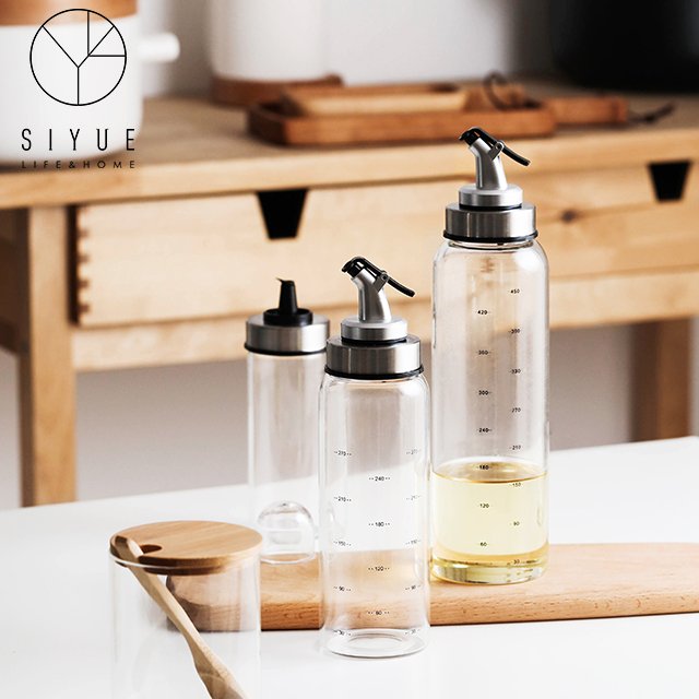 Vinegar Dispenser Empty Sauce Spice Condiment Bottles Kitchen Cooking Olive Measuring Dropper Glass Bottle Oil Dispenser 1773