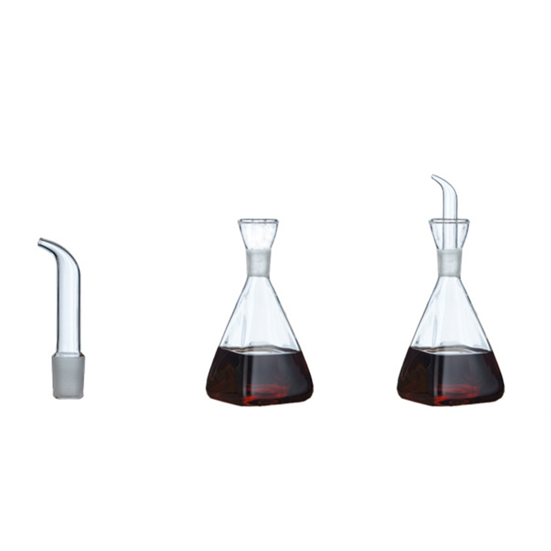 Vinegar Dispenser Olive Cooking Kitchen Oil Pot With Glass Bottle Leak Proof Spout