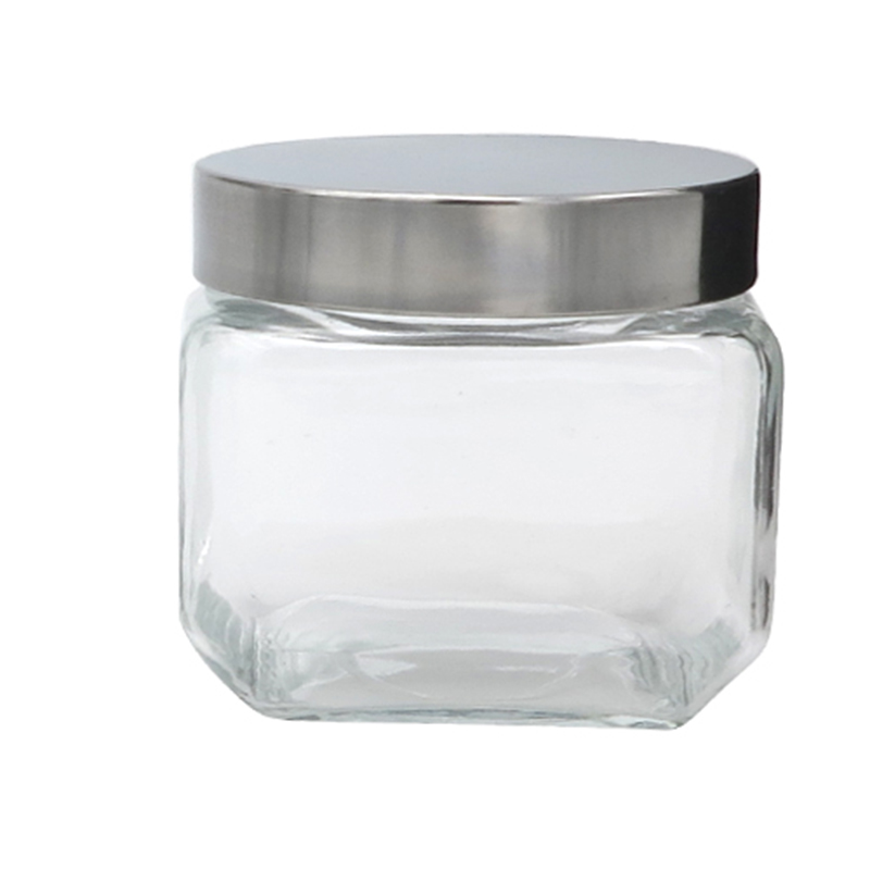 Vintage Wide Mouth 1.2L 1.5L Jam Caviar cream glass storage jar