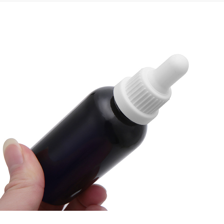 Violet Glass Dropper Bottle 30ml with Black Pipette for Essential oil