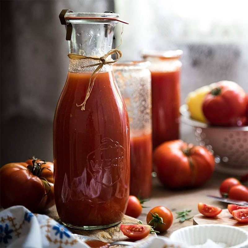 WECK High Quality Juice Beverage Dringking Barrel Mason Glass Storage Bottle Jar