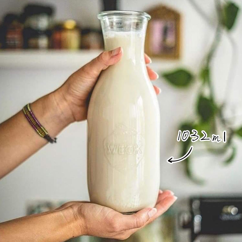 WECK High Quality Juice Beverage Dringking Barrel Mason Glass Storage Bottle Jar