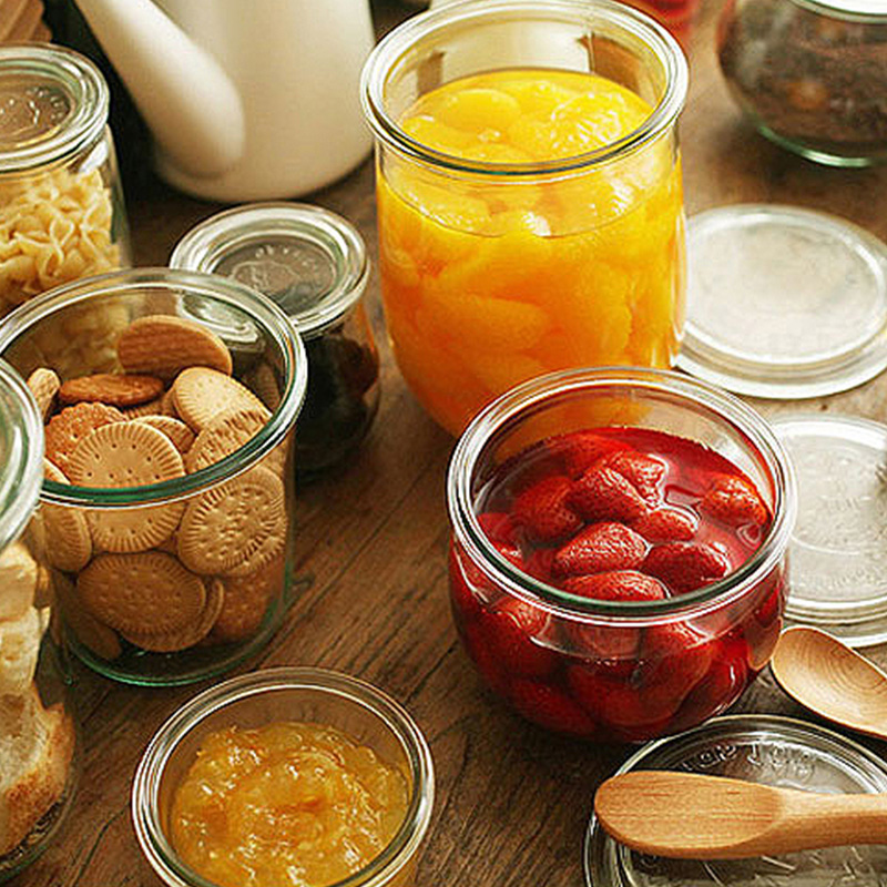 WECK Mini Tulip Jelly Jar Airtight Glass Containers Jars with Clamp Seals