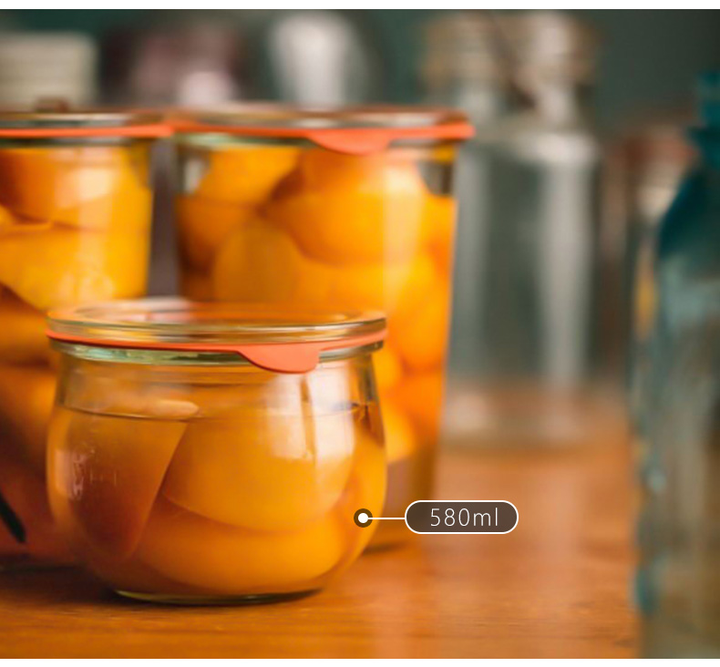 WECK Mini Tulip Jelly Jar Airtight Glass Containers Jars with Clamp Seals