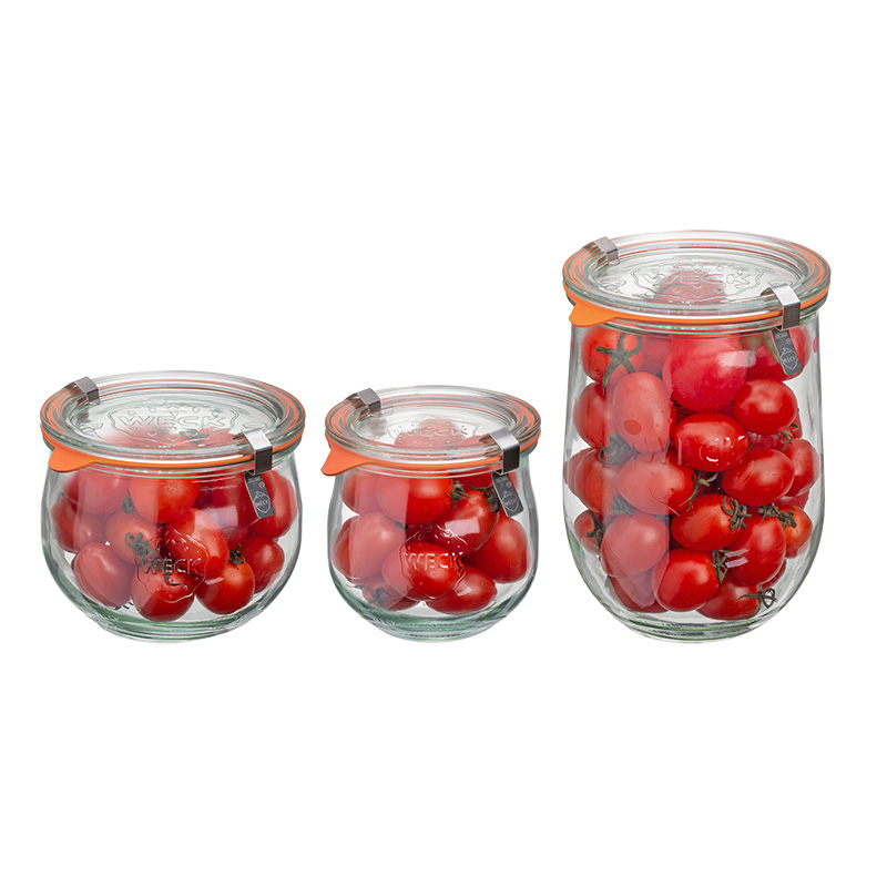 WECK Mini Tulip Jelly Jar Airtight Glass Containers Jars with Clamp Seals