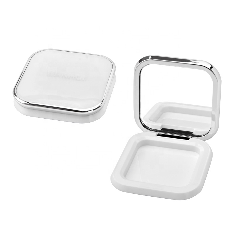 WH-F204B Cosmetic Quality Square Empty Compact Powder Case Powder Plastic ABS Loose Cosmetic Container