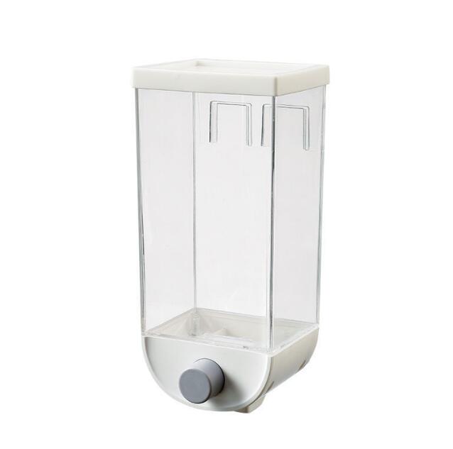 Wall-Mounted Push Type Sealed Clear Plastic Cereal Containers For Grains Cereals Dry Food Coffee Bean