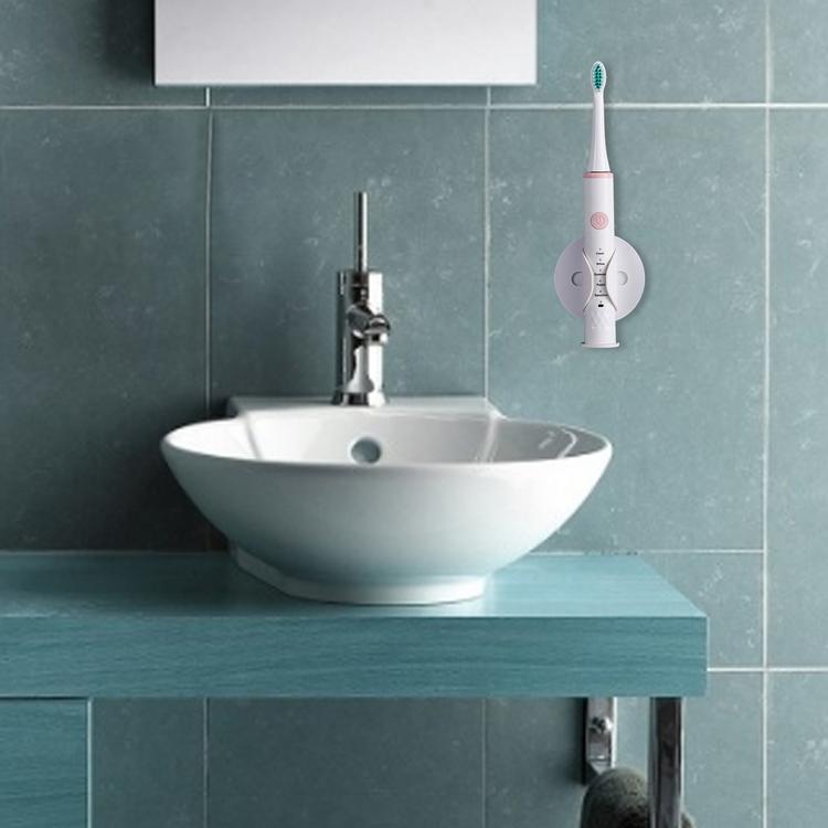 Wall suction type bathroom shelf electric toothbrush holder perforated free wall-mounted toothbrush holder toilet supplies