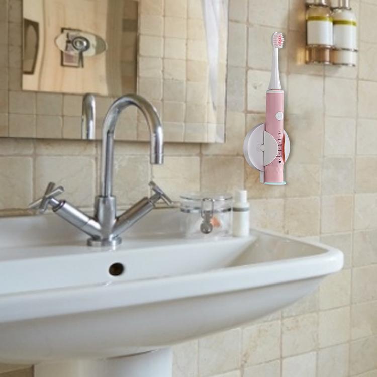 Wall suction type bathroom shelf electric toothbrush holder perforated free wall-mounted toothbrush holder toilet supplies