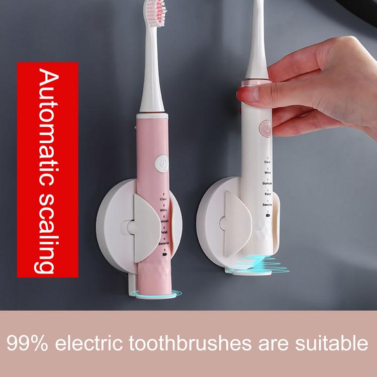 Wall suction type bathroom shelf electric toothbrush holder perforated free wall-mounted toothbrush holder toilet supplies