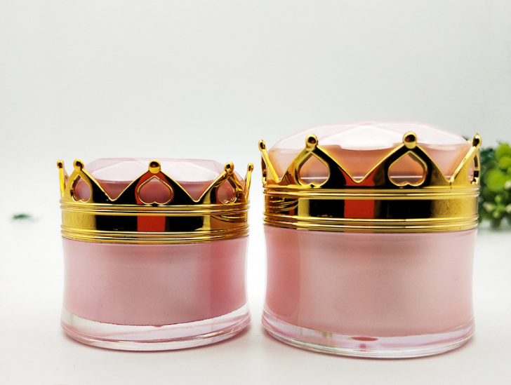 Wankai Foshan Factory Luxury Cosmetic Packaging Jars 2oz Gold Jar Plastic Packaging Containers