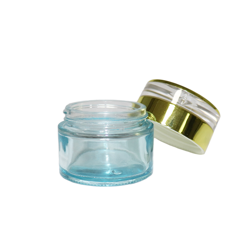 Water Drop shape Transparent luxury Cosmetic Containers Glass Perfume Bottle Face Cream Jar