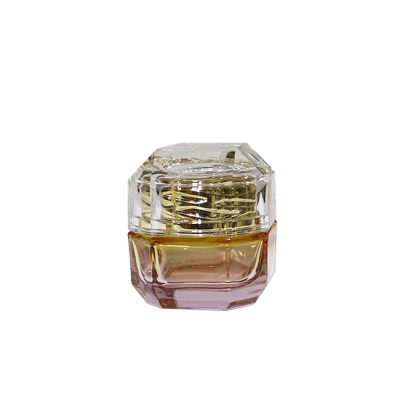 Water Drop shape Transparent luxury Cosmetic Containers Glass Perfume Bottle Face Cream Jar