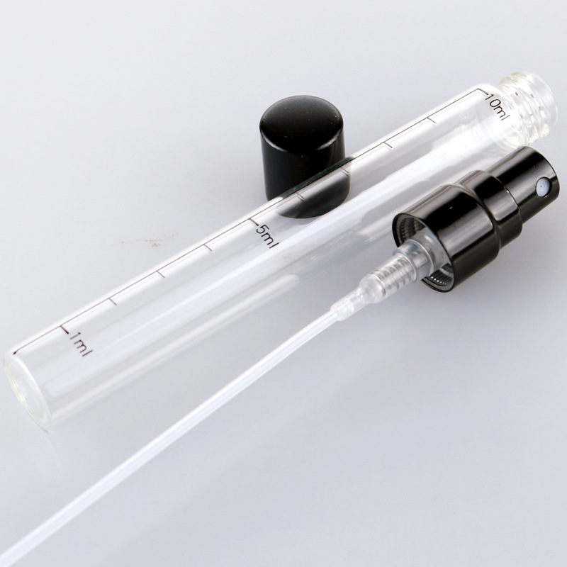 Water Travel Storage graduated glass 10ml spray pump bottle