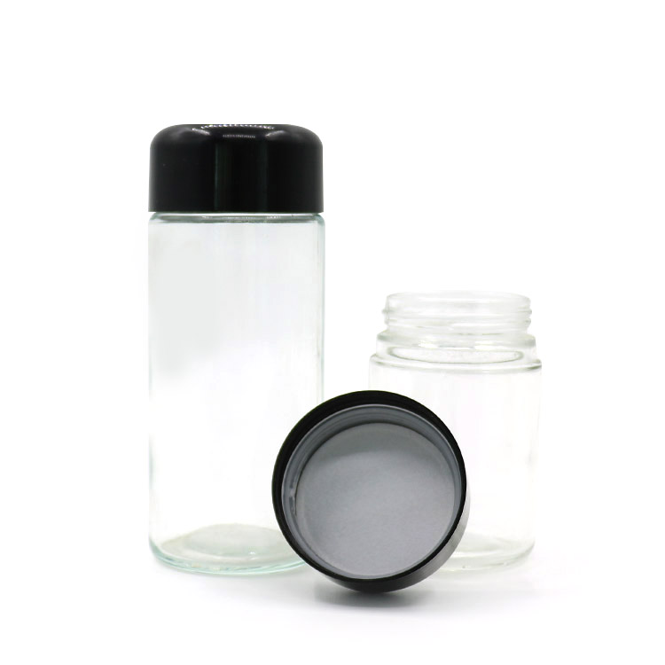 Waterproof unique 165ml cream CRC glass jar with childproof lid