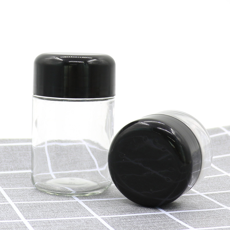 Waterproof unique 165ml cream CRC glass jar with childproof lid