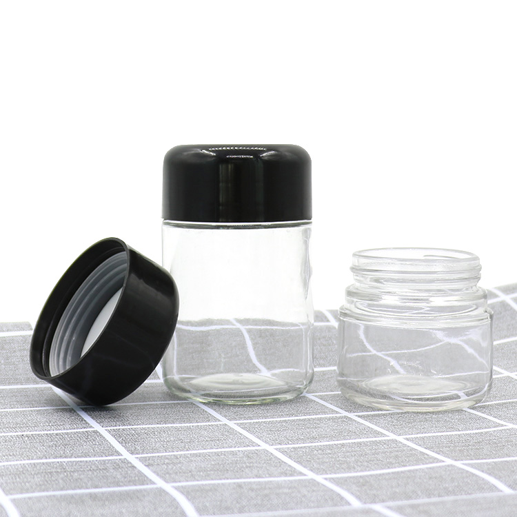 Waterproof unique 165ml cream CRC glass jar with childproof lid