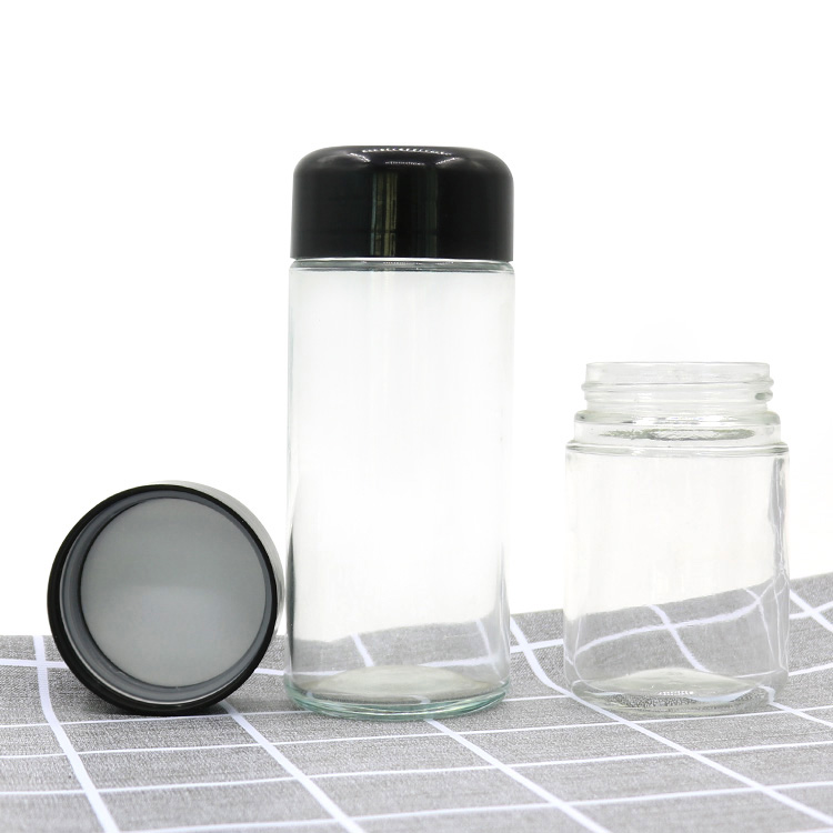 Waterproof unique 165ml cream CRC glass jar with childproof lid