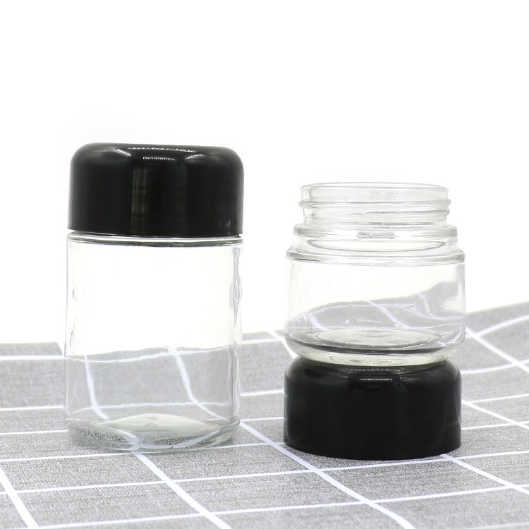 Waterproof unique 165ml cream CRC glass jar with childproof lid