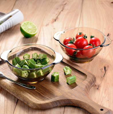 Web celebrity simple Nordic style brown double ear bowl