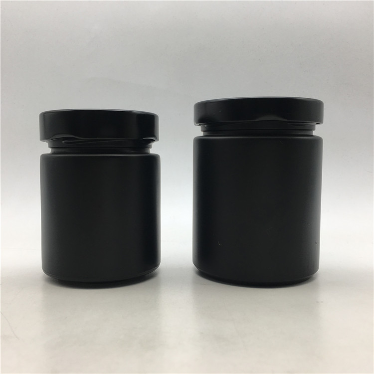 Wedding Club use luxury matte black glass candle jar with lid 12 oz for sale