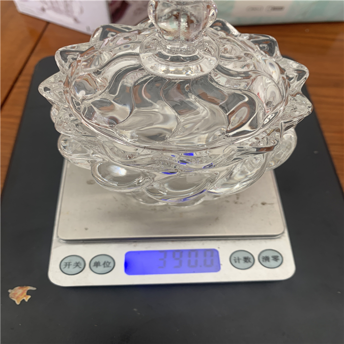 Wedding crystal clear candy sweet food glass jar with glass lid