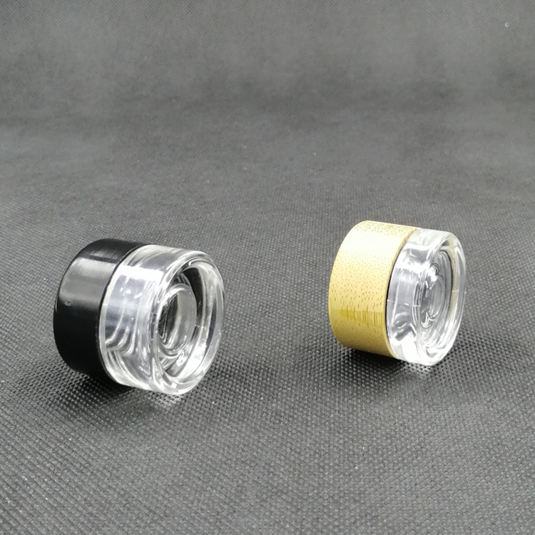 Weed Airtight Container Empty Round Childproof Hemp Storage Glass Jar