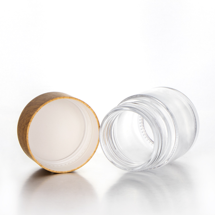 Weed Glass Jar Smell Proof Air Tight herb jar Packing Bottle with child proof bamboo cap