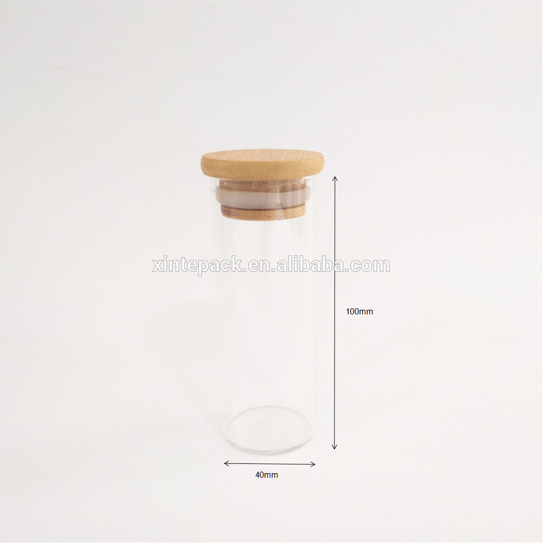 Weed Jar Custom Logo Smell Proof Container Jar Glass Wood Lid With Childproof Cap