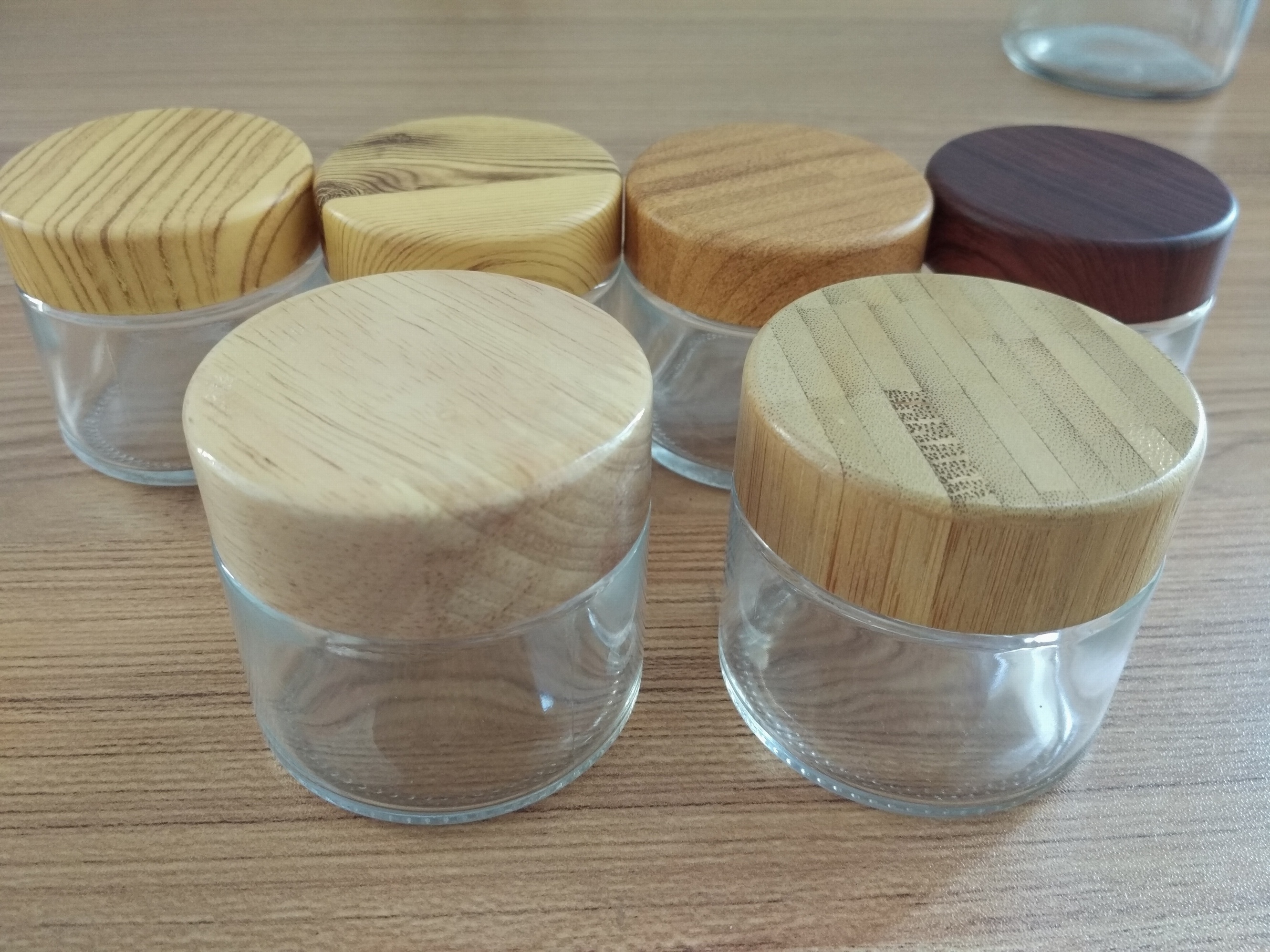 Weed packaging glass jar hemp storage glass bottle 1oz 2oz glass jar child proof lid screw top concentrate container