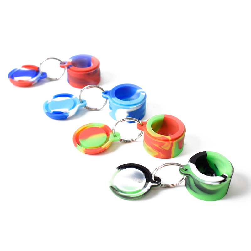 Weed stash accessories packaging customizable childproof empty 6ml wax concentrate nonstick silicone rubber oilcrumble jars