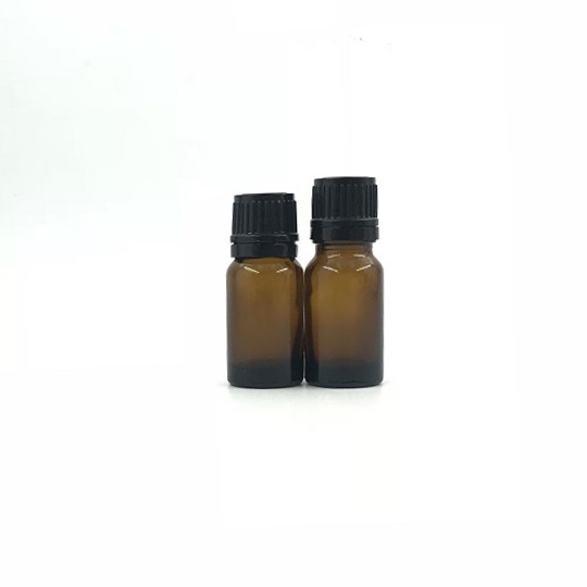 Well quality 10ml amber glass bottle for essential oil with tamper proof cap