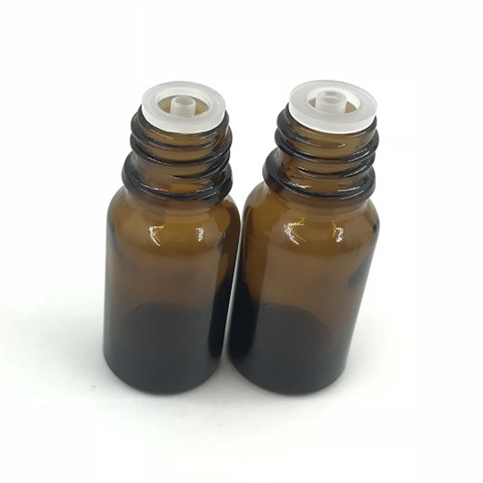 Well quality 10ml amber glass bottle for essential oil with tamper proof cap