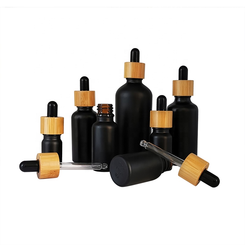 Welllive 5ml 10ml 15ml 20ml 30ml 50ml 100ml Essential Oil Dropper Bottle With Bamboo Lid