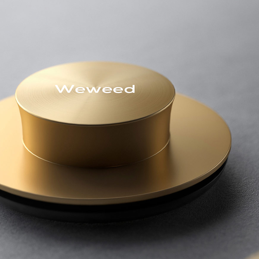 Weweed new desing Herb pink 8oz glass jar with Aluminum lid wholesale stash jar smell proof