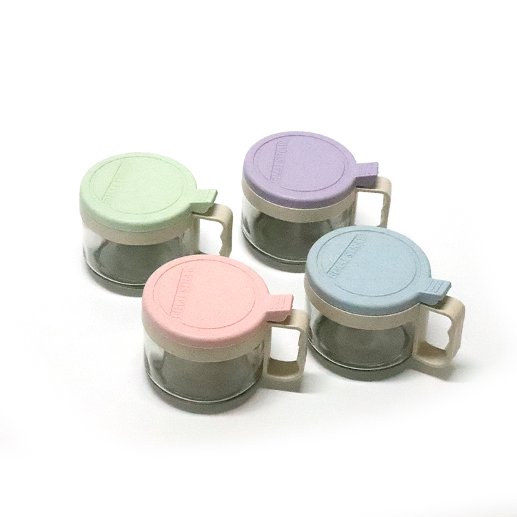 Wheat straw degradable plastic glass kitchen seasoning jar tableware
