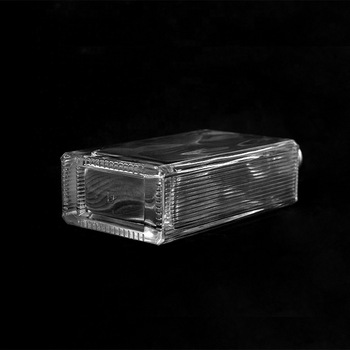 Whiskey Decanter Square Hand-Blown Glass Container 750ml Spirit Bottle