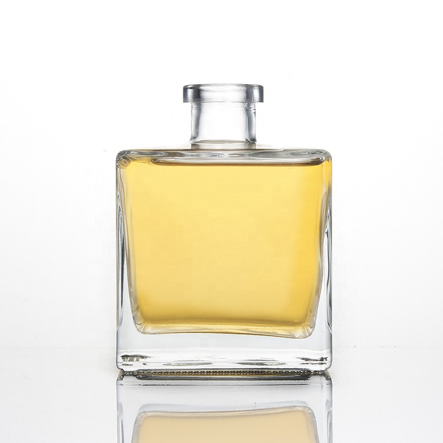 Whiskey custom logo screw cork top rum gin tequila short 500ml mescal agave spirit glass liqueur square bottle liquor