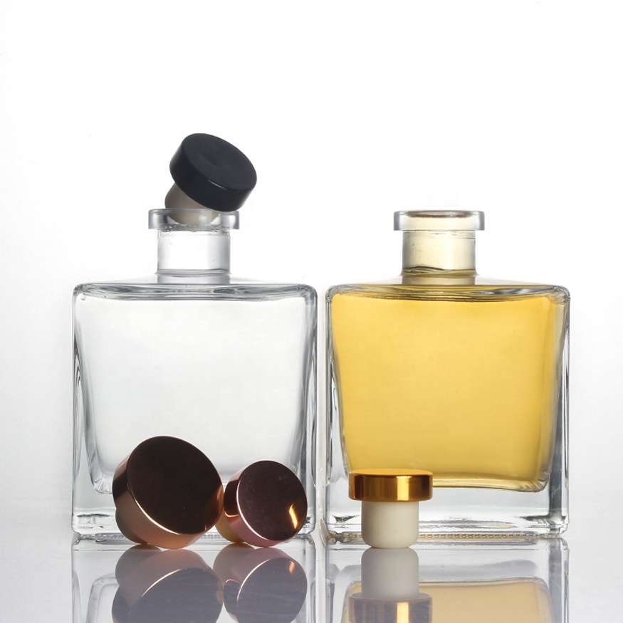 Whiskey custom logo screw cork top rum gin tequila short 500ml mescal agave spirit glass liqueur square bottle liquor