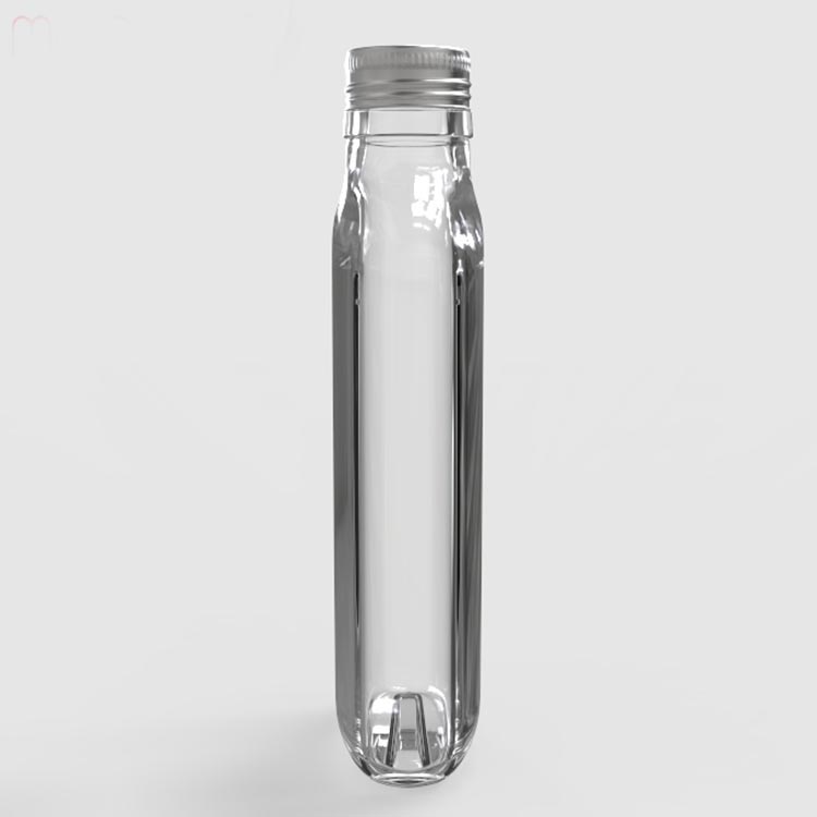 Whisky Hot Sale 100ml Mini Flat Clear Wine Glass Water Bottle With Lid